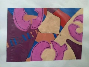 ORIGINAL 'UNIQUE' ACRYLIC 'heart' PAINTING by S.L.Lennox 2011 - SALE!!! - Picture 1 of 2