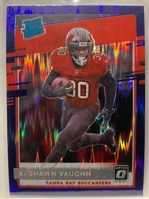 Ke'Shawn Vaughn 2020 Donruss Optic #186 Purple Shock Prizm PARALLEL RATED ROOKIE - Image 1 of 2