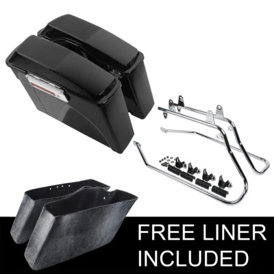 Tapa de altavoz alforjas con soportes de conversión aptos para Harley Softail FLSTC 84-17 Foto 1 de 4