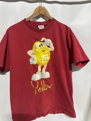 Camiseta Vintage Masculina Vermelha M&M's Grande Gráfica Vintage Y2K Amarela Penut Fit M - Imagem 1 de 4