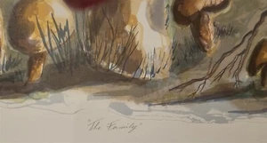 Litografía Susan Winter Firmada a Mano "La Familia" Edición Limitada 68/300-29 X 22 - Imagen 1 de 9
