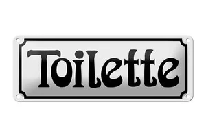 Blechschild Hinweis 27x10cm Toilette Metall Deko Schild tin sign - Bild 1 von 5