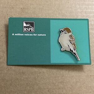 RSPB Pin Badge - Tree Sparrow on amvfn untitled Green Card