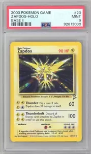 PSA 9 - Tarjeta Pokemon - Set Base 2 20/130 - ZAPDOS (holo-holoil) - COMO NUEVO - Imagen 1 de 2