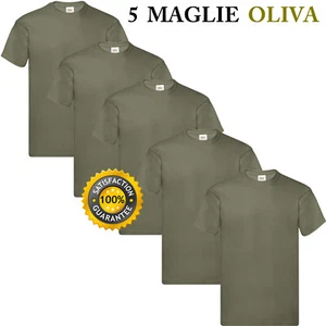Set 5x MAGLIETTE Colorate FRUIT OF THE LOOM Maglie da UOMO DONNA Cotone T-SHIRT - Imagen 1 de 8