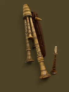 Zampogna Ciaramella scena arte presepiale 20 Cm Zampognari Napoletano   - Foto 1 di 23