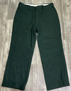 Vintage Arctic By Commander Men's Wool Hunting Pants Green 36x28 - Picture 1 of 11