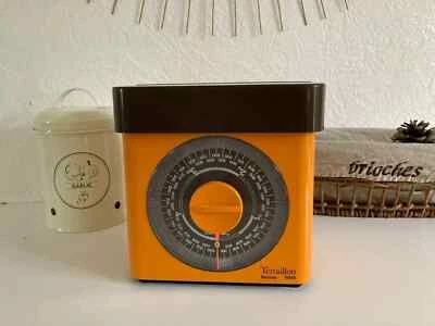 19 ⚜️ Ancienne Balance de Cuisine Couleur Orange Terraillon 5 kg - Photo 1/4