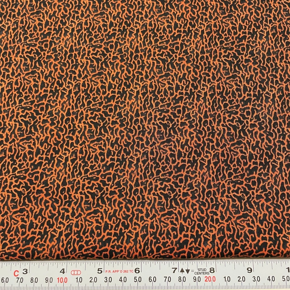 Mumms The Word Debbie Mumm para SSI Naranja Negro Tela de Algodón Remanente 24" x 43" Foto 1 de 2