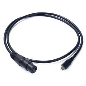 XLR Female to USB Type C Male Microphone Cable Stereo Recording Smartphone Audio - Picture 1 of 9