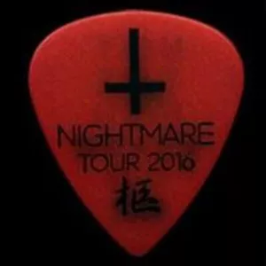 ESP Nightmare/Hitsugi model Teardrop 0.80mm "2016 NOT THE END" Guitar Pick - Picture 1 of 2