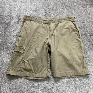 Columbia Cargo Shorts Mens Khaki Brown Flat Front Pocket Cotton Outdoor 39x10 - Picture 1 of 12