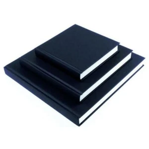 Seawhite 140gsm Square & Chunky Black Hardback Sketchbook 190 Pages - Picture 1 of 7