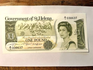 Billete de 1 libra 1976 de Santa Elena/soporte nuevo/P-6a/CU #11728 - Imagen 1 de 2