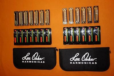 new SET 13 LEE OSKAR HARMONICAS 2GigBags keys G A Bb C D E F & HiG Ab B Db Eb F# - Image 1 of 4