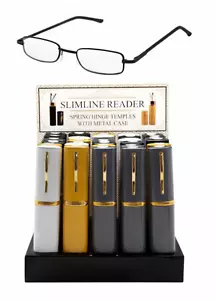 6 Pairs Reading Glasses Thin Reader Glasses Unsex Tube Hard Case Color May Vary. - Picture 1 of 12