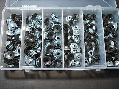 150 pcs thread cutting emblem script & moulding clip sealer nuts assortment Ford - Image 1 of 4