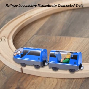 Battery Operated Locomotive Train Toy Electric Train Toy for Wooden Train Tracks - Picture 1 of 8