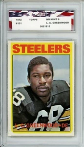 1972 Topps #101 AGC NM/Mint 8 LC Greenwood Pittsburgh Steelers - Picture 1 of 2