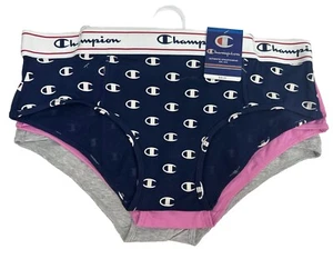 Women’s Champion BOYSHORT Underwear Panties 3-Pairs Gray,pink,&blue Size LX8 New - Picture 1 of 6