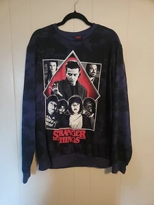 Stranger Things Pullover XL Netflix Upside Down Graphic Crew Pulli Navy Kinder - Bild 1 von 5