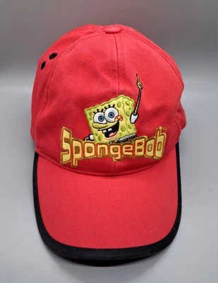 Nickelodeon Bob Esponja Pantalones Cuadrados Gorra Roja Sombrero Bordado De Colección 2005 Foto 1 de 4