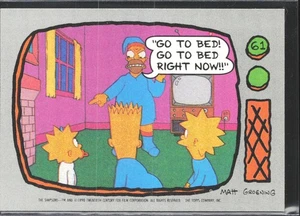 THE SIMPSONS 1990 Topps #61 Puzzle Trading Card - Picture 1 of 2