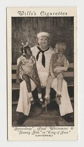 Carte tabac Snowdrop & Paul Whiteman & Sunny Jim 1931 Wills Cinema Stars #18 - Photo 1/2