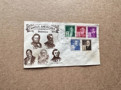 US 1940 FDC (FA18) +Famous Americans #889-93 +American Inventors +Cachet +1FDC - Image 1 of 2