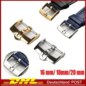 DE 16/18/20 mm Edelstahl Schnalle/Schließe Für Omega Uhrenarmband-Gold /Silber - Bild 1 von 14