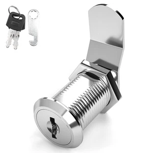 Keyed Alike, Cabinet Cam Lock 1-1/8 Inch File Cabinet Lock Drawer Locks with ... - Picture 1 of 7