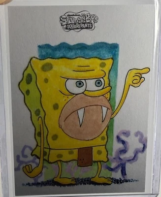 2025 Topps Chrome SpongeBob Sketch 1:1 SpongeBob Don Nguyen - Изображение 1 из 2