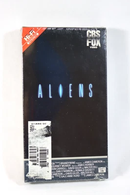 Aliens VHS Tape SEALED Watermarks CBS Fox Video Sigourney Weaver James Cameron - Image 1 of 4