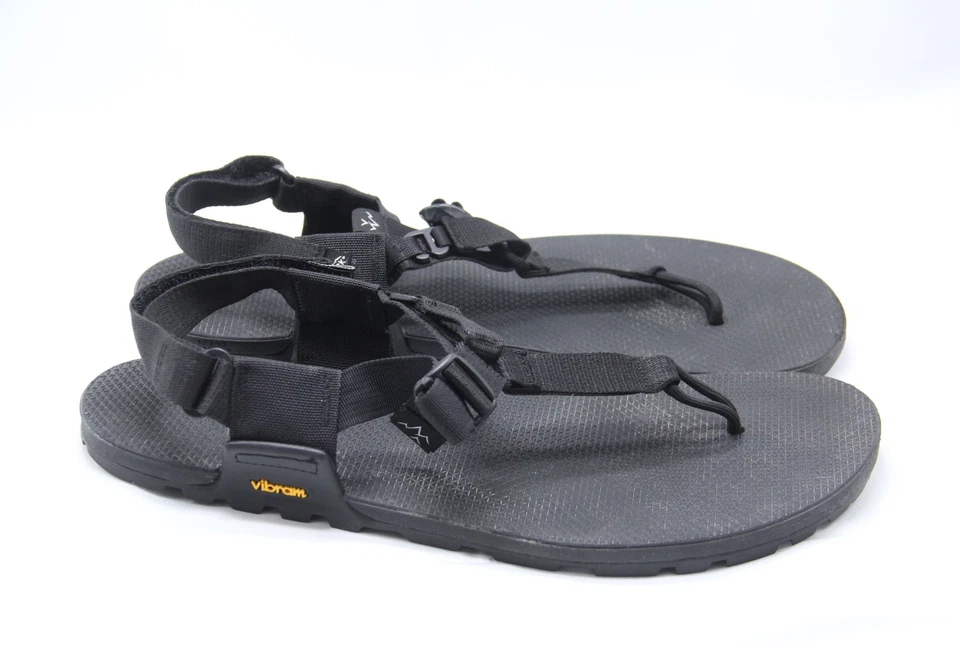 Sandalias Bedrock Cairn para hombre 12 Vibram senderismo aventura al aire libre minimalista negras Foto 1 de 4