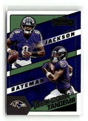 2022 Contenders Touchdown Tandems Lamar Jackson, Bateman #TDT-LJA Emerald - Image 1 of 2