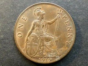 w1578. George V, Penny, 1919. - Picture 1 of 2