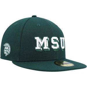 Cappello Uomo New Era Verde Michigan State Spartans Vault Multi 59FIFTY Fitted - Foto 1 di 6