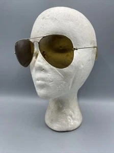 Vintage Ray-Ban 58❒14 Sunglasses Bausch & Lomb Made in USA Brown Etched Lens Lic - Picture 1 of 12