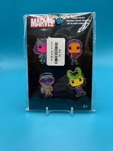 Marvel Funko Pop! 4 Piece Enamel Pin Set Neon Loki Scarlet Witch Hawkeye Falcon - Picture 1 of 2