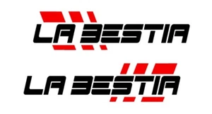 (X2) Calcomanía emblema emblema de LA Bestia también conocida como LA BESTIA MARCAS HASH pegatina rayas carreras - Imagen 1 de 2