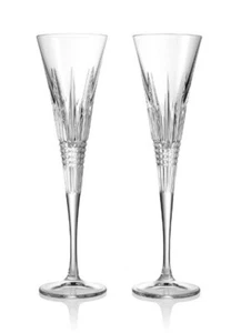 Waterford Lismore Diamond Toasting Flute Set of 2 156786 - Picture 1 of 5