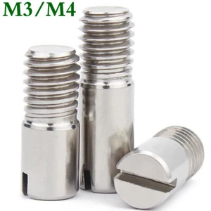 M3 M4 Stainless Steel Male Threaded Slotted Dowel Pins Cylindrical Locating Pin - Picture 1 of 10
