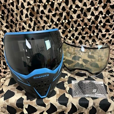 NUEVA Máscara de Paintball Empire EVS -SE Negra/Azul Marino con Lentes Ninja y Transparentes (21734) Foto 1 de 4
