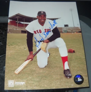 4 LOT SIGNED 8X10 PHOTO COA RED SOX BILL LEE DICK RADATZ LONBORG GEORGE SCOTT - Picture 1 of 4