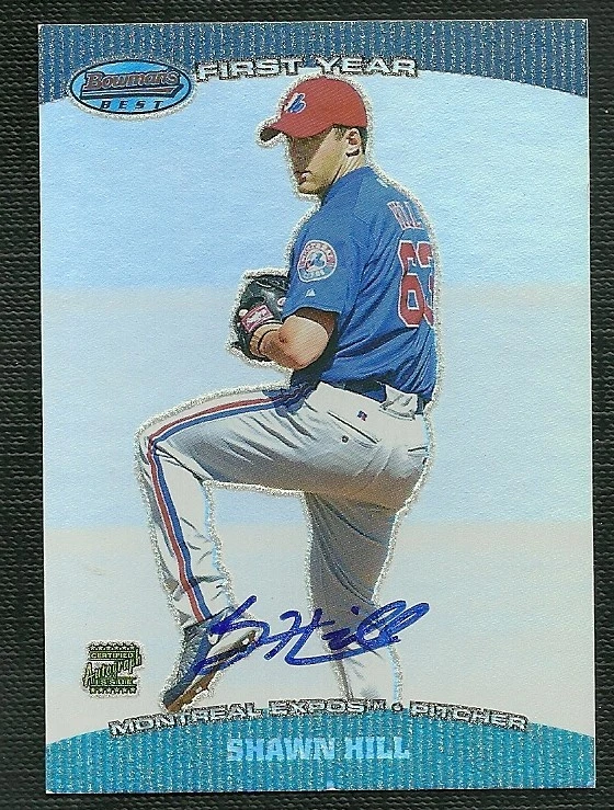 SHAWN HILL 2004 BOWMANS BEST 1ST YEAR AUTOGRAPH ROOKIE MONTREAL EXPOS - Image 1 of 1