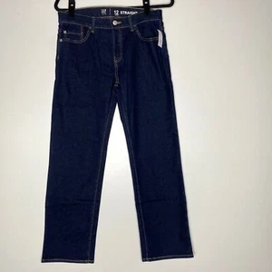 New Gap Kids Straight Adjustable Waist Jeans Youth Boys Size 12 Husky - Picture 1 of 9