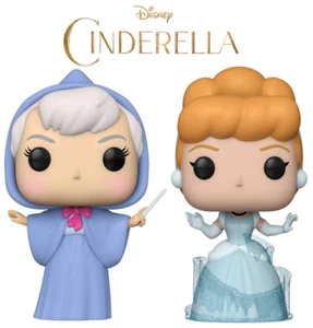 Funko Pop Disney Cinderella and Fairy Godmother Bundle w/ set of Lip Gloss MINT - Picture 1 of 24