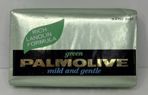 Vintage Palmolive Green Mild Gentle Lanolin Formula Soap Bath Size Collectible - Picture 1 of 5