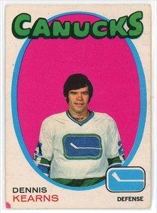 1971-72 O-Pee-Chee Dennis Kearns Rookie Vancouver Canucks #231