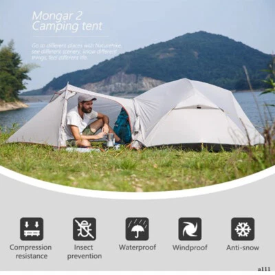 Tienda de campaña Mongar 20D nailon doble capa impermeable Foto 1 de 4